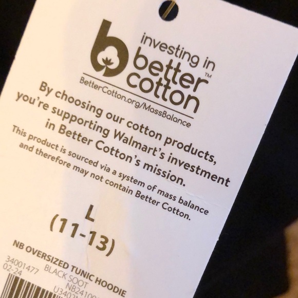 Woman’s Size **Large Black Pocket Hoodie NOBO - Picture 5 of 6